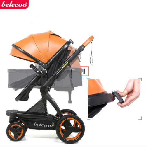 *New 2019 * Baby Stroller /Pram3 in 1 stroller PU leather camarell Belecoo Brand