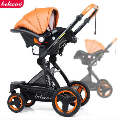 *New 2019 * Baby Stroller /Pram3 in 1 stroller PU leather camarell Belecoo Brand