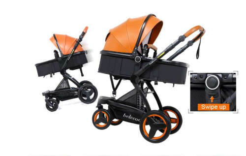 *New 2019 * Baby Stroller /Pram3 in 1 stroller PU leather camarell Belecoo Brand