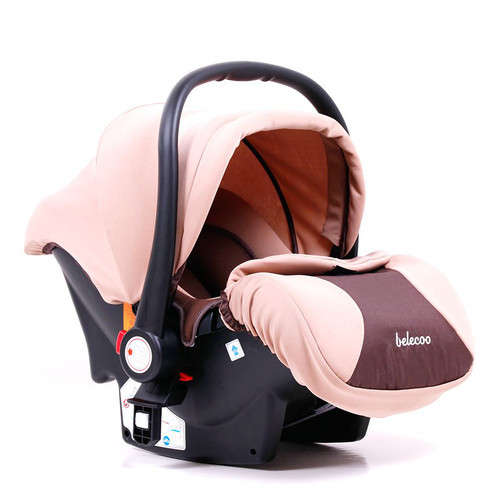 Belecoo Infant Basket Car Seat  MAROON AND KHAKI/CHOCOLATE
