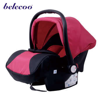 Belecoo Infant Basket Car Seat  MAROON AND KHAKI/CHOCOLATE
