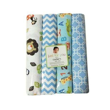 4pcs/pack 100% Cotton Supersoft Flannel Baby Blanket,baby Receiving Blanket Bedsheet