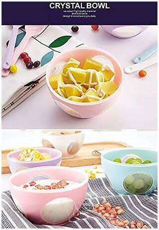 Premium Quality Unbreakable Crystal Bowls Set of 4 Colorful Bowl