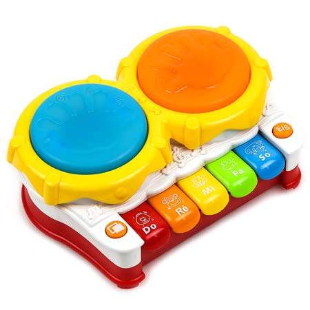 Baby Toys Piano Music Keyboard Toddler Toys - Hand Drum Music Toys for Kids with Flash Lights - Earl