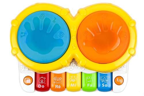 Baby Toys Piano Music Keyboard Toddler Toys - Hand Drum Music Toys for Kids with Flash Lights - Earl