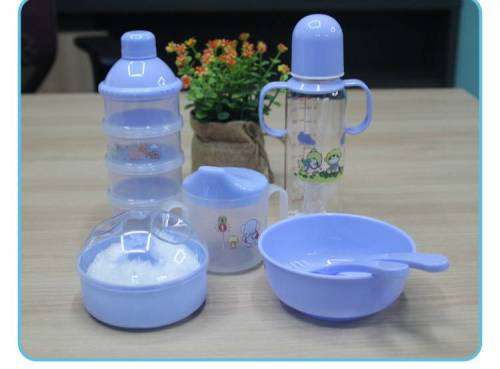 7pcs Pretty Baby Bottle Set PINK/BLUE
