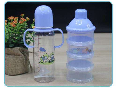 7pcs Pretty Baby Bottle Set PINK/BLUE