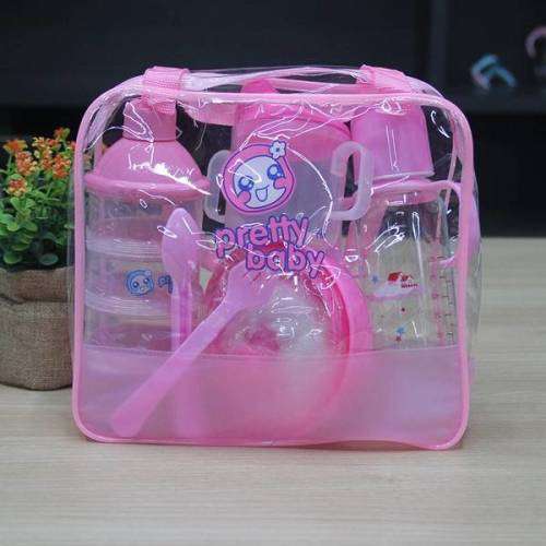 7pcs Pretty Baby Bottle Set PINK/BLUE