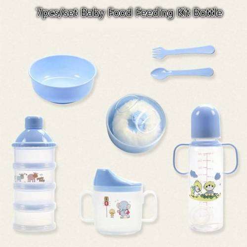 7pcs Pretty Baby Bottle Set PINK/BLUE