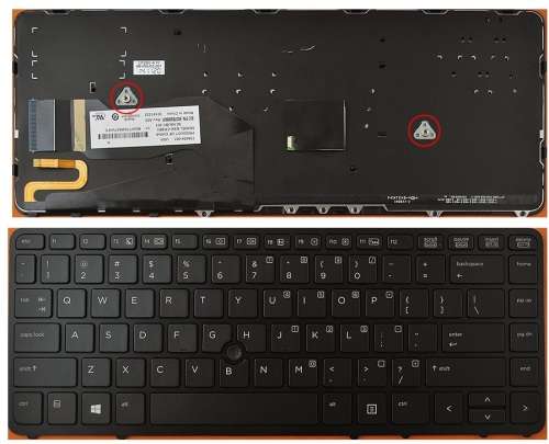 HP ELITEBOOK 840 G1, ZBOOK 14, LAPTOP KEYBOARD with BLACK FRAME,
