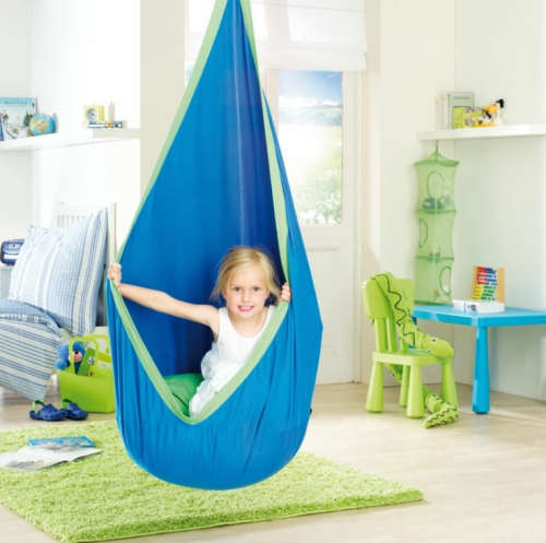 Kid Toy Swings Children Pod Hammock Indoor Outdoor Hanging BLUE
