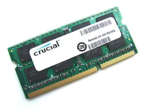 Crucial  4GB DDR3 PC3-8500 1066MHz 204pin Laptop / Notebook  RAM SODIMM