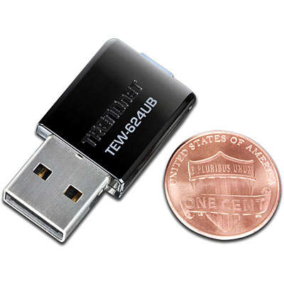 TRENDNET WIRELESS N 300MBPS USB NETWORK CARD TEW-624UB