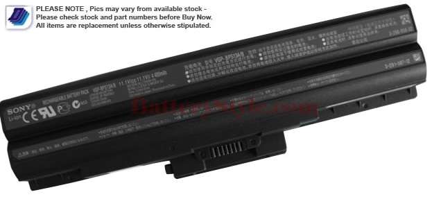 SONY  VAIO VGN-NW VGN-SR VPC-B VPC-CW VPC-F VPC-M  - 11.1V - 4600MAH - REPLACEMENT LAPTOP BATTERY