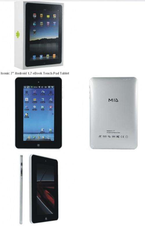 BRAND NEW ON MARKET - Isonic 7" Android 1.7 eBook Touch Pad Tablet - MINI COMPUTER