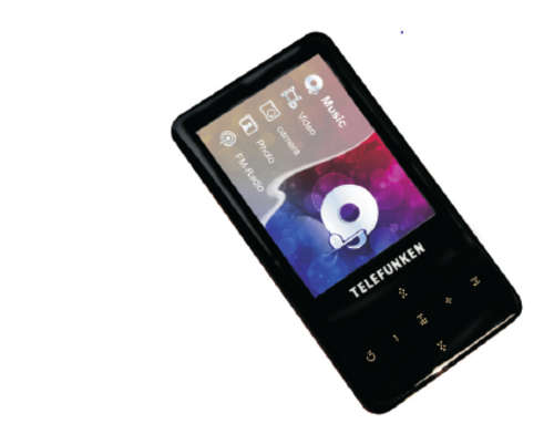 MP3 / 4  Player 4 Gig - Touch Panel / Black / 4 Gig