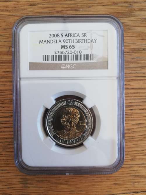 Mandela 90th birthday R5 MS65