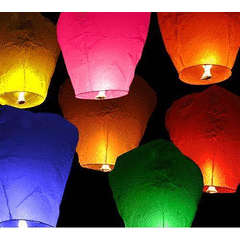 100 HOT ITEM ON AUCTION!!!Coloured Sky Lanterns