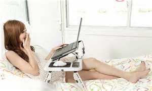 2 ON AUCTIONS !!! Portable & Foldable E-Cooling System Laptop Table