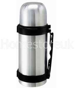 2 ON AUCTIONS !!! VACUUM FLASK THERMOS STAINLESS STEEL TEA COFFEE HOT & COLD TRAVEL CAMPING BOTTLE