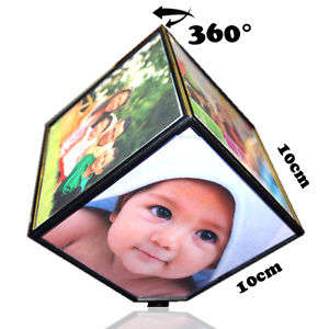 2 ON AUCTIONS!!! Automatic Rotating Foto Cube 6Photo's 10x10cm