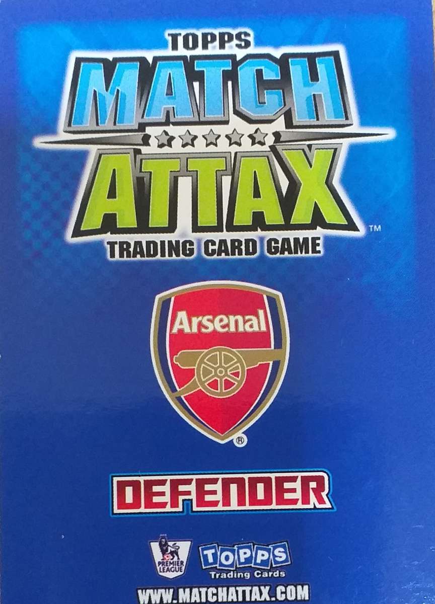 Match Attax - Bacary Sagna - Arsenal