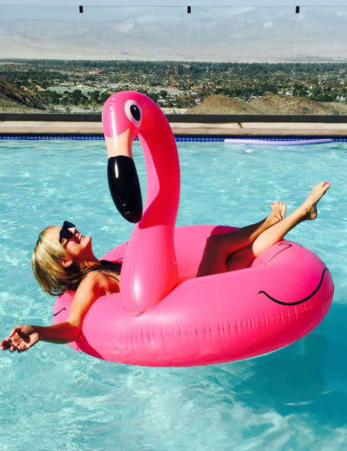 Inflatable Giant Flamingo Swimming Ring Summer Swim Float Rideable Raft Pool Toy