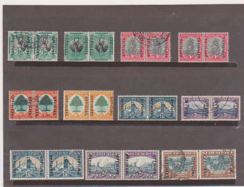 SOUTH AFRICA - UNION OFFICIAL STAMPS - MINT AND USED - UNSORTED.