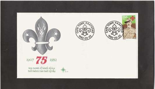 SOUTH AFRICA. 1982. BOY SCOUT MOVEMENT. F.D.C. NO. 3.34