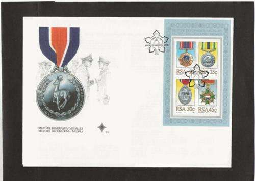 SOUTH AFRICA. 1984. MILITARY DECORATIONS. F.D.C. NO. S 12