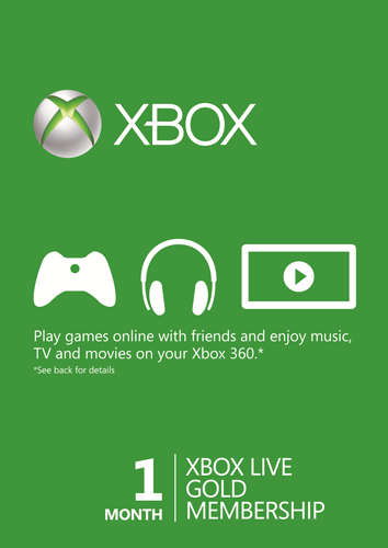 Xbox Live Gold 1 Month Membership