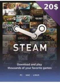 Steam Gift Card $20 - PC (Steam Code)