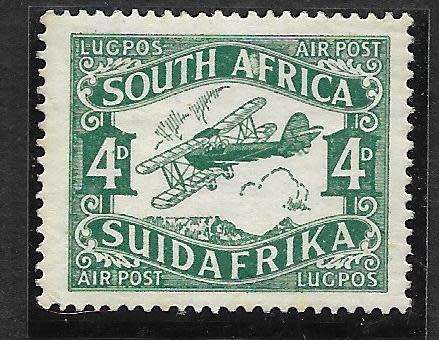 UNION 1929 2nd AIRMAIL ISSUE WITH LISTED VARIETY SACC40d