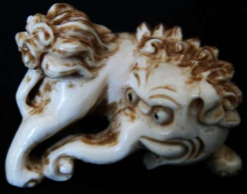 *NETSUKE* WOW GENUINE RARE JAPANESE BONE NETSUKE ! SIGNED !! WOW!!