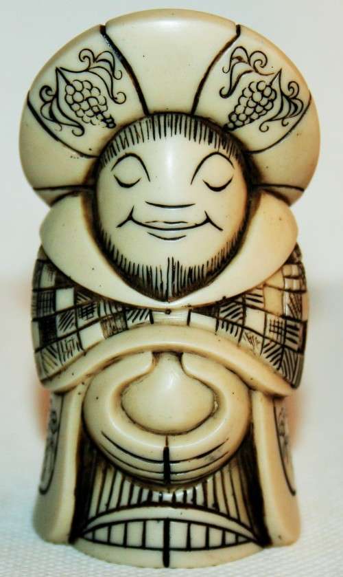 *JOHN BICCARD*VERY SCARCE GENUINE CRUSHED MARBLE JOHN BICCARD FIGURINE "THE SAINT" SIGNED !