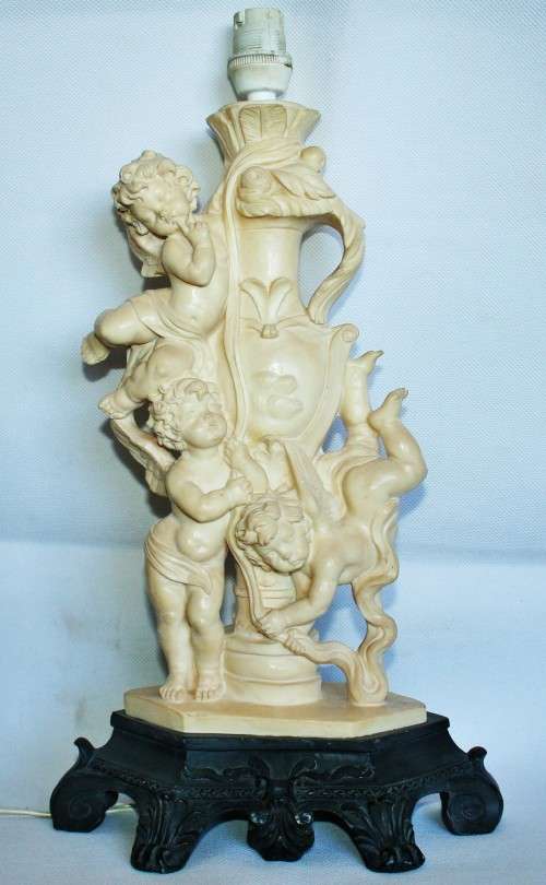 *A SANTINI*BEAUTIFUL SOLID LARGE ORIGINAL SIGNED A SANTINI CHERUB LAMP !!!