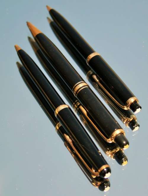 *MONTBLANC*RARE PAIR OF THREE EARLY VINTAGE MONTBLANC PEN AND PENCILS !! R6000