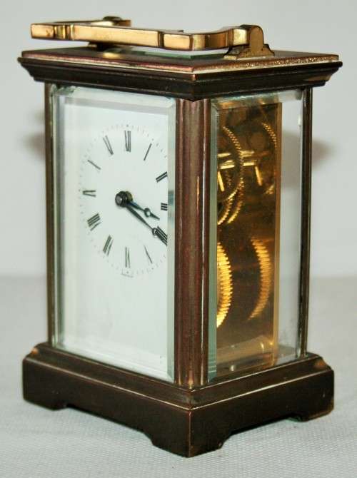 *CARRIAGE CLOCK*VERY HEAVY HARROW ENGLAND CARRIAGE CLOCK !