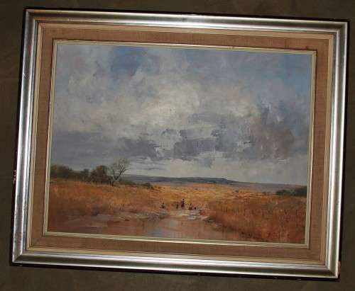 *CHRIS TUGWELL*INVESTMENT !!! LARGE FRAMED OIL ON BOARD BY FAMOUS SA ARTIST - VALUE R 39 000.00