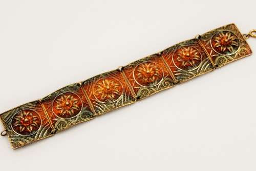 *FILIGREE*WOW ! STUNNING ANTIQUE STERLING SILVER FILIGREE BRACELET