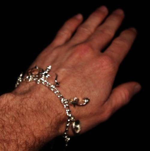 *CHARMS*STERLING SILVER CHARM BRACELET