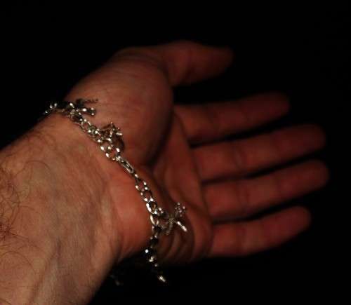 *CHARMS*STERLING SILVER CHARM BRACELET