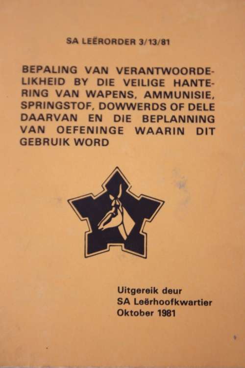 SADF SA Leerorder 3/13/81
