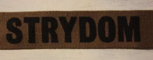 SADF Nutria Name Tag (Strydom)