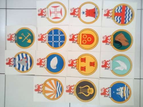 SAN printed ships badges