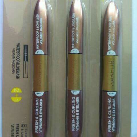 2IN1 WATERPROOF VOLUMIZING MASCARA AND VITAMIN E EYELINER
