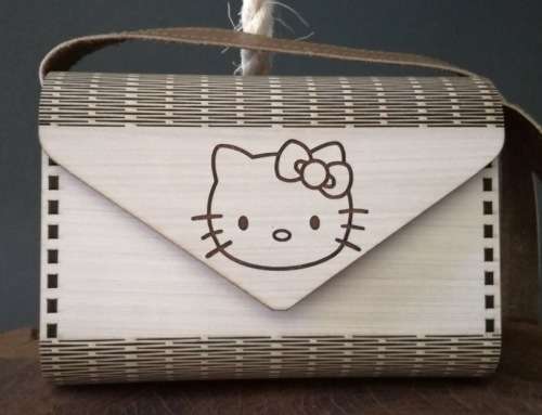 Wooden Handbag Hello Kitty