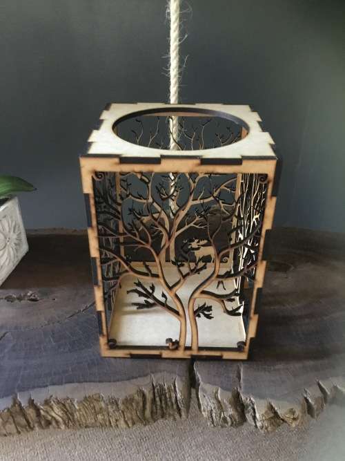 Unique Wooden Candle Holder