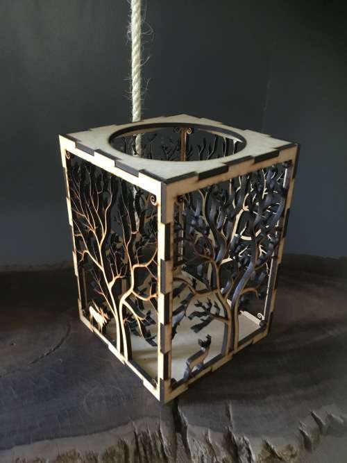 Unique Wooden Candle Holder