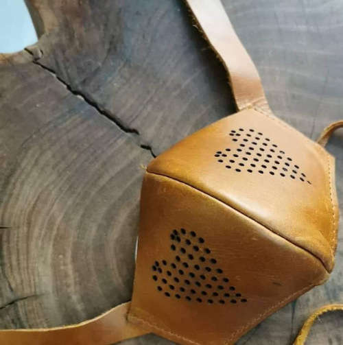 Leather Mask Heart Large